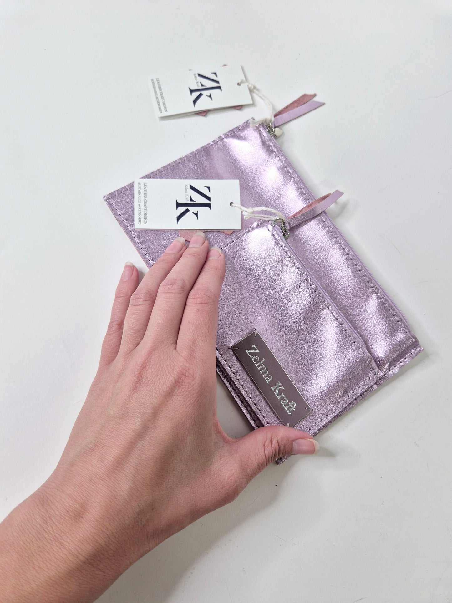 Wallet Metallic pink