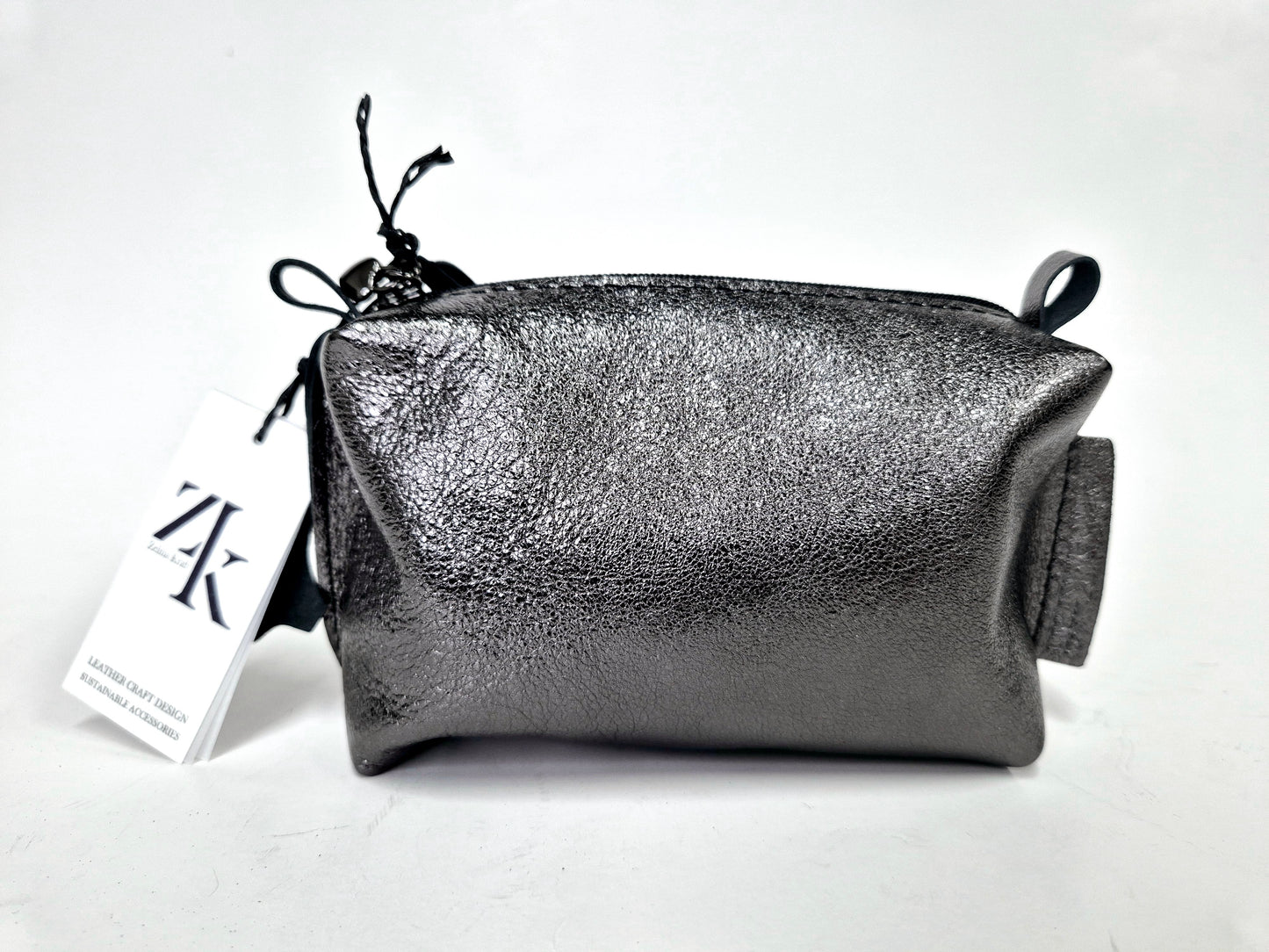 Cosmetic bag Black metallic