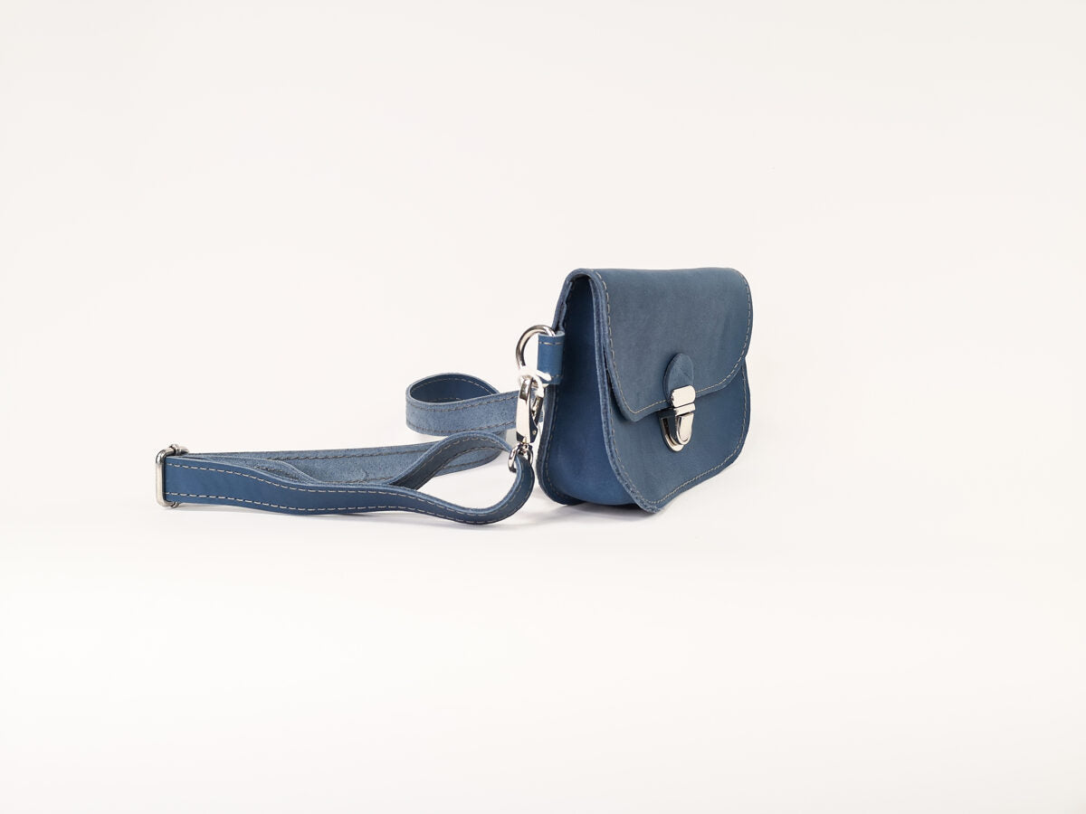 Saddle belt bag Denim blue small
