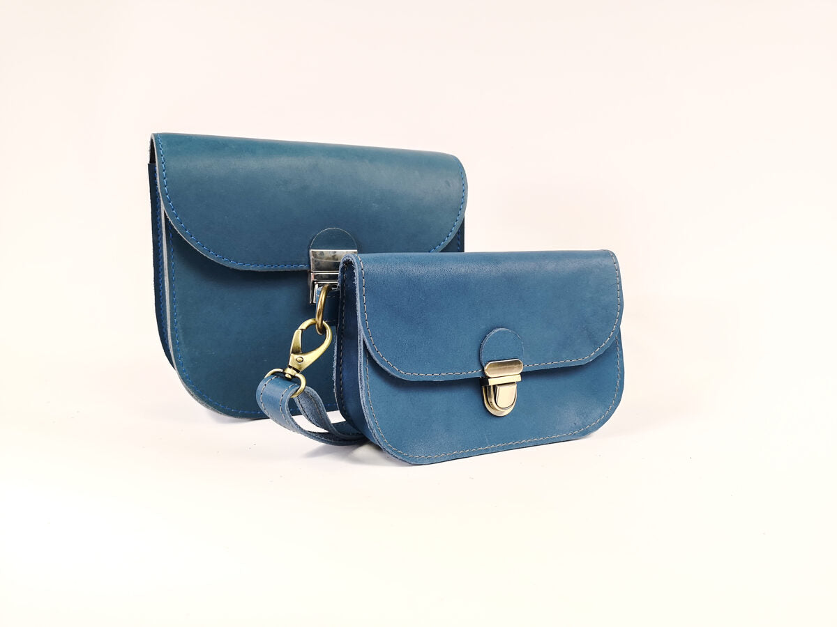 Saddle belt bag Denim small blue
