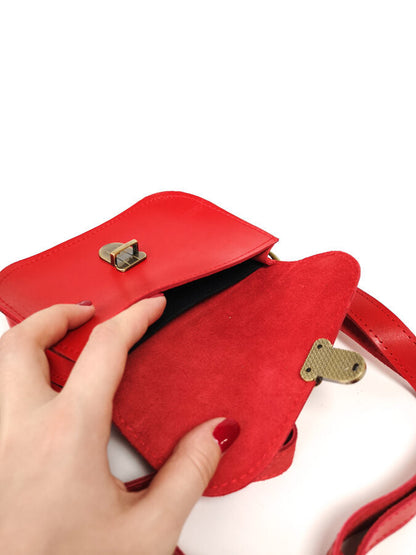 Saddle belt bag small Red