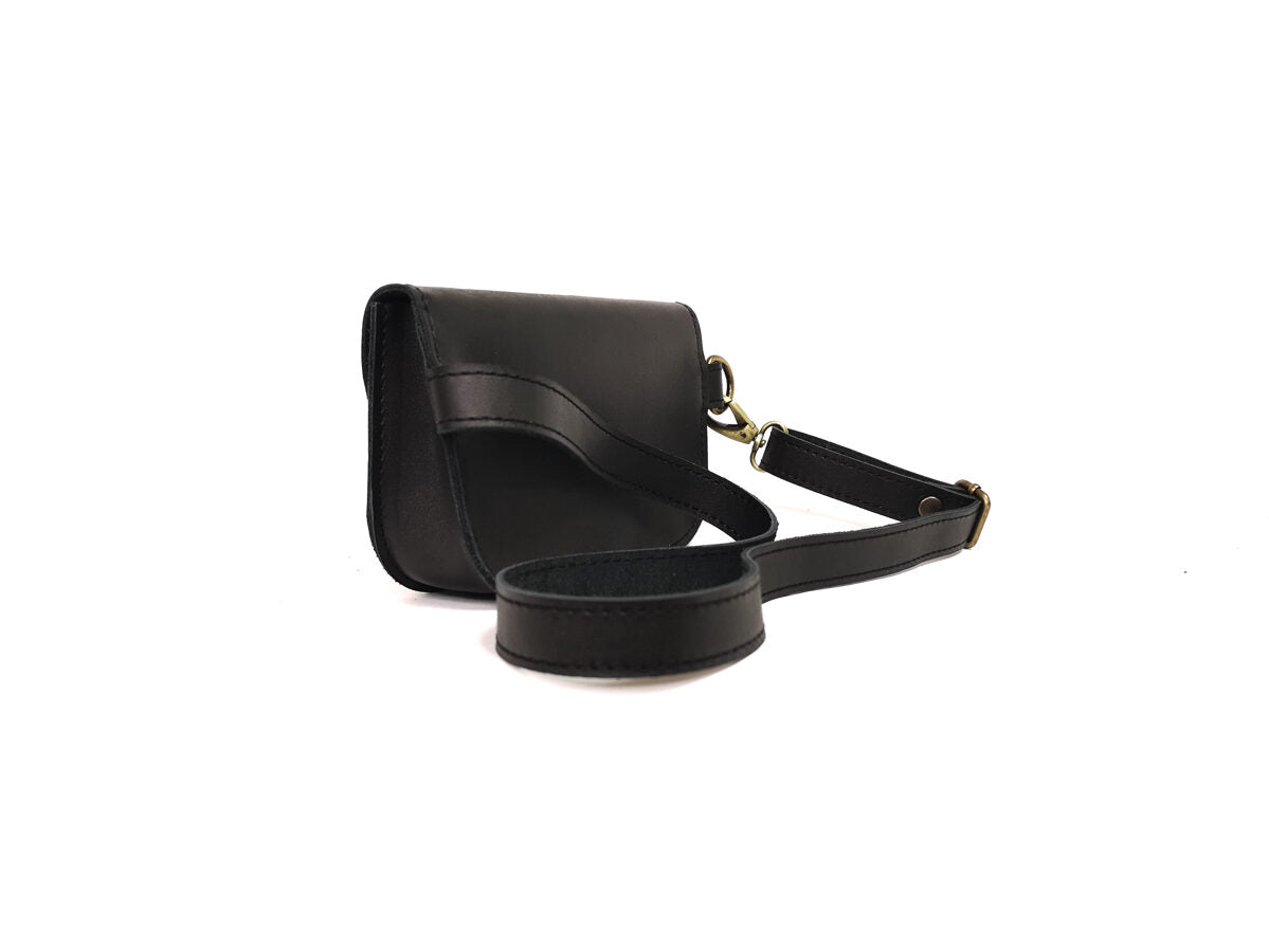 Saddle belt bag Black soft