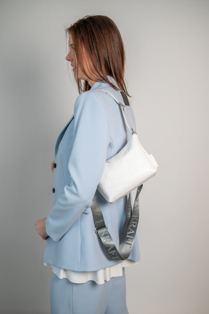 Сумки-хобо Белый крокодил