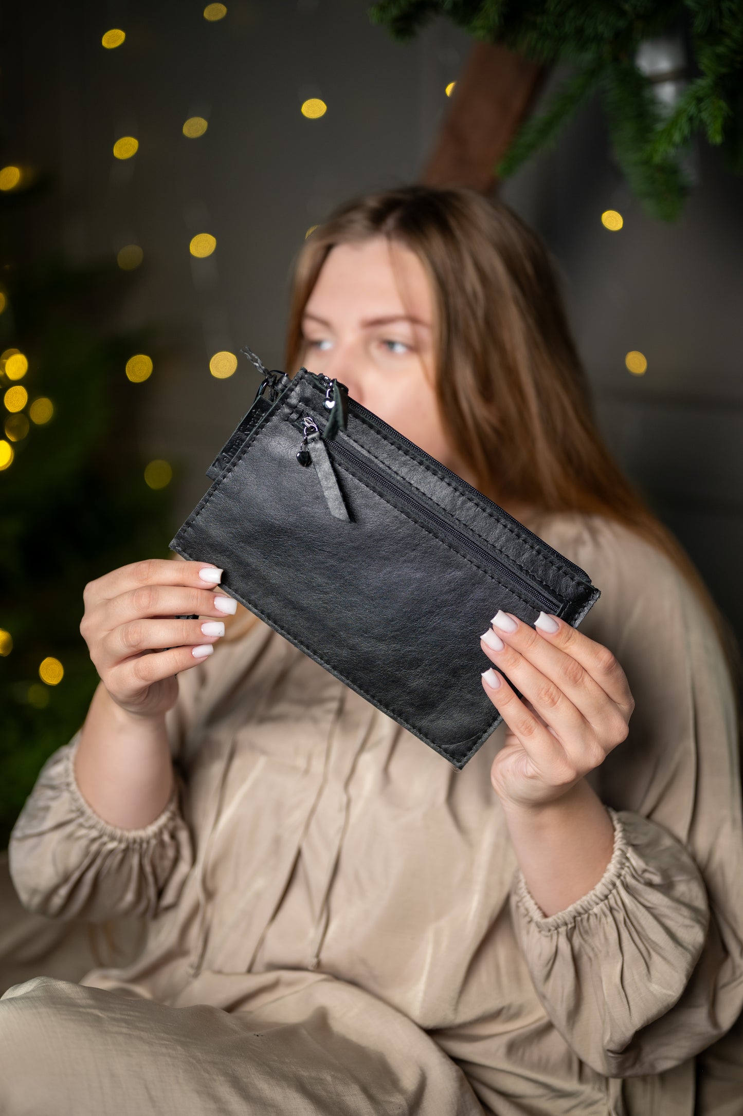 Wristlet wallet Black Semi - Gloss