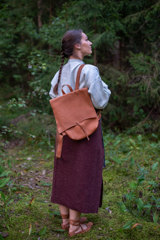 Messenger Backpack Light brown