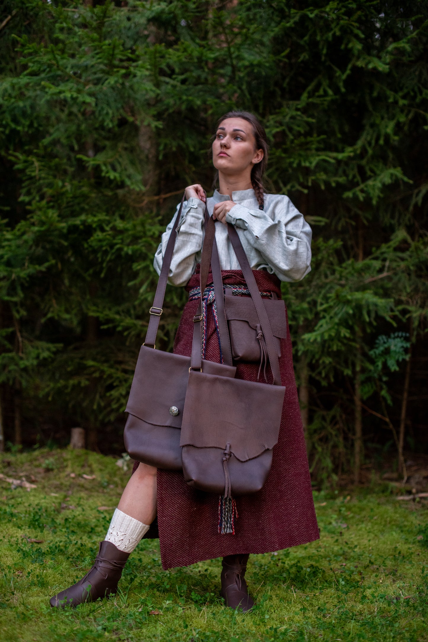 Large Messenger bag Dark brown