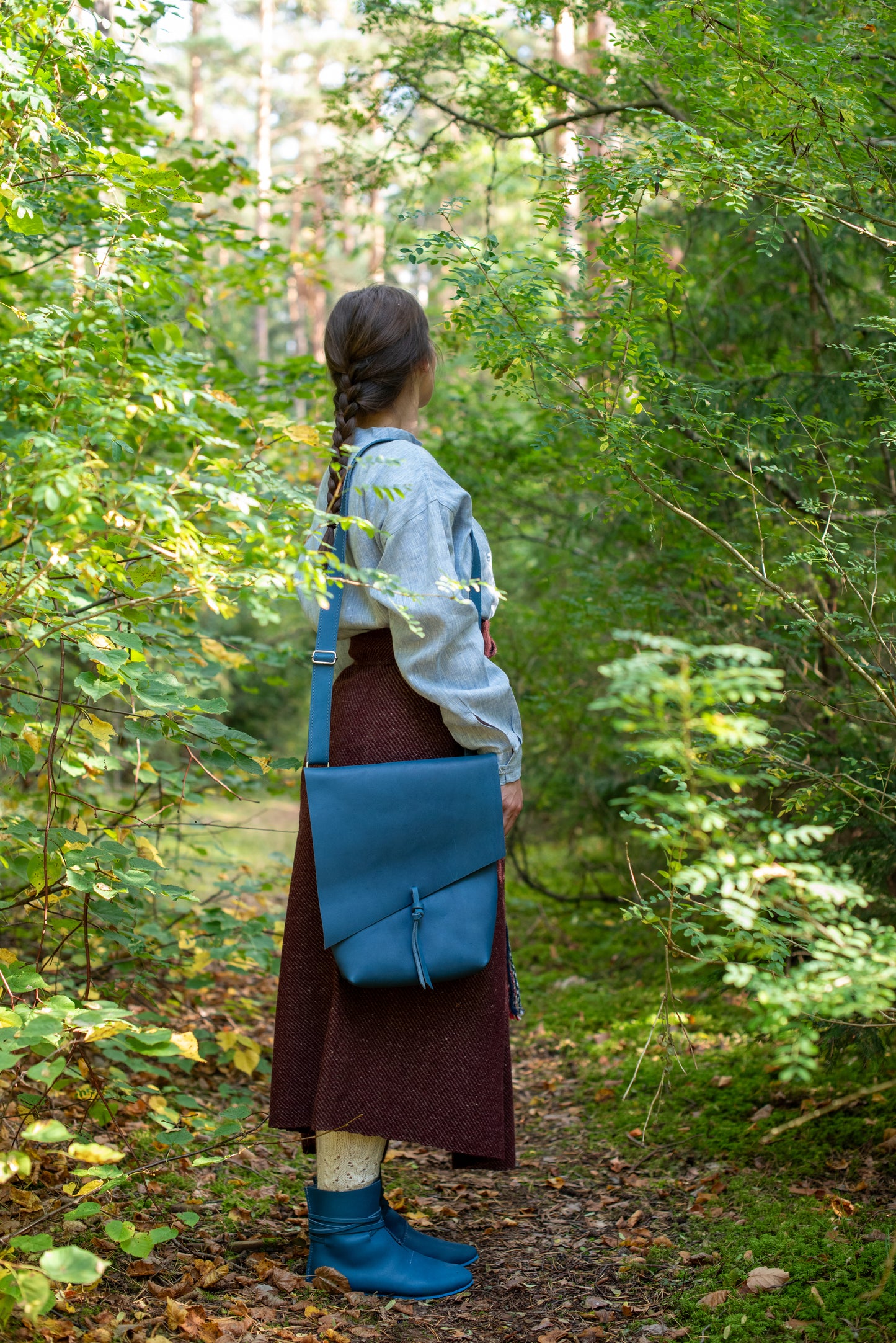 Large Messenger bag Blue