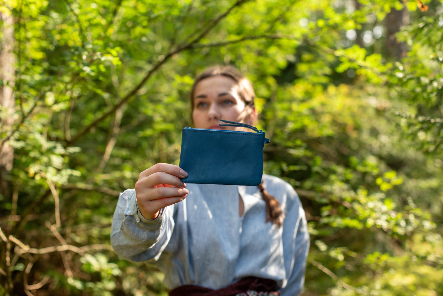 One pocket wallet Blue