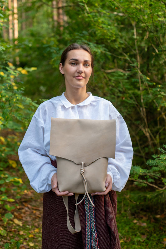 Large Messenger bag Beige