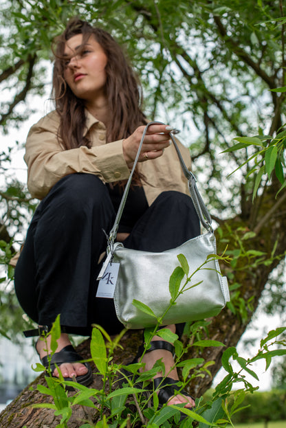 Hobo bag Silver Small