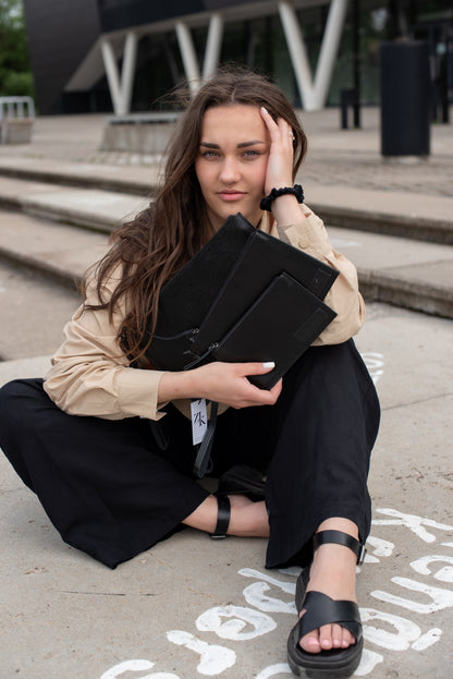 Wristlet wallet Metallic Peach