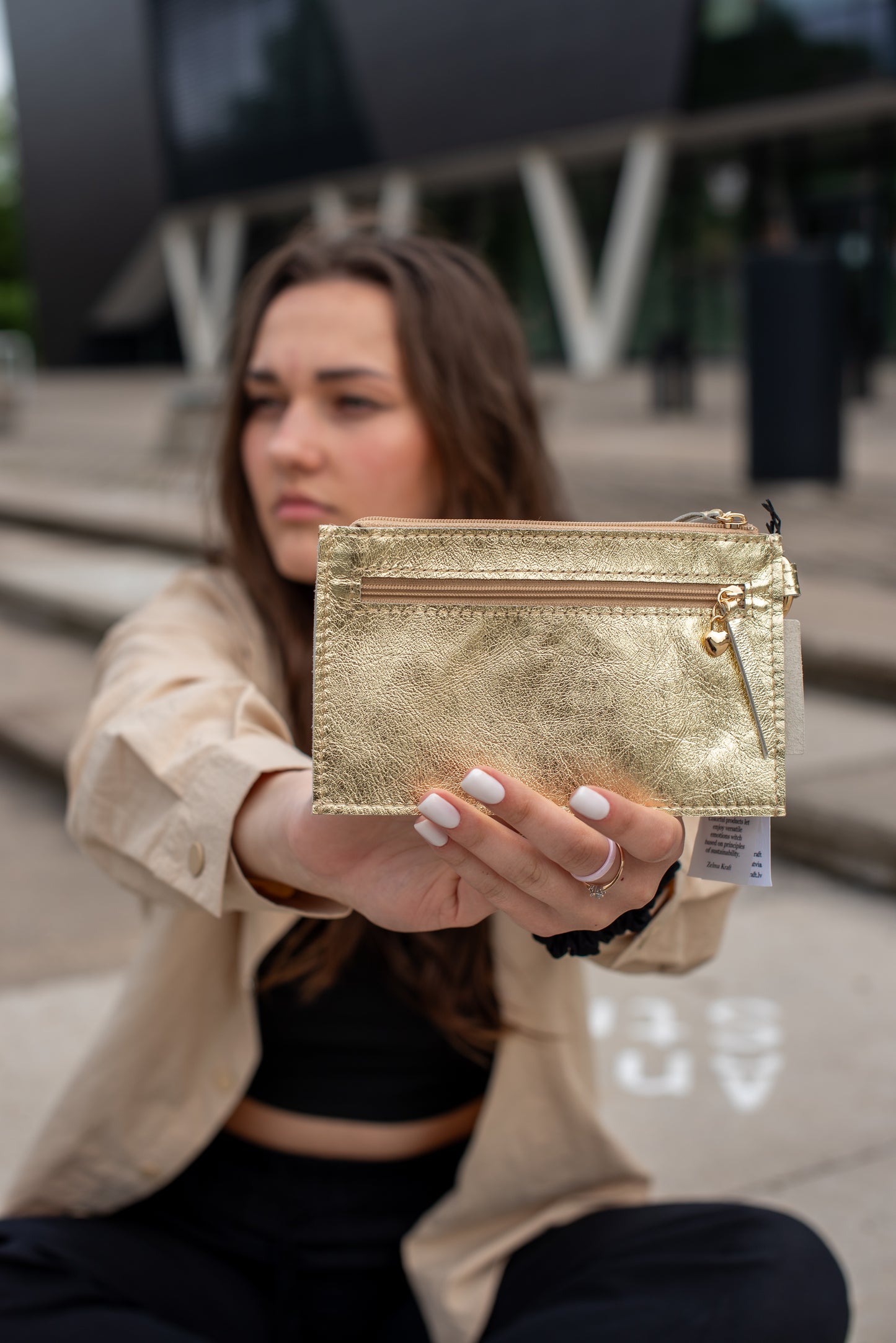 Wristlet wallet Light Gold