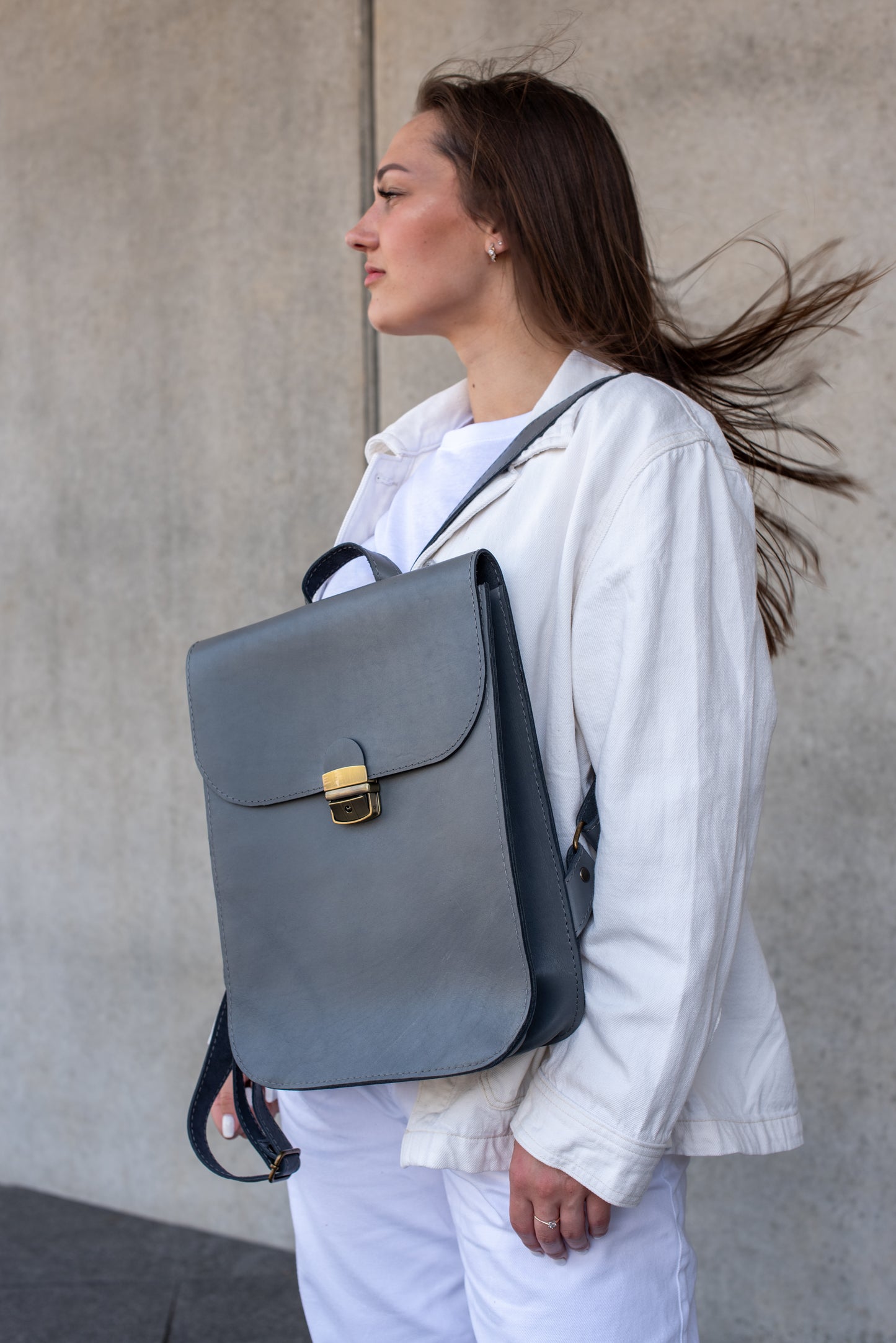 Saddle Backpack Grey