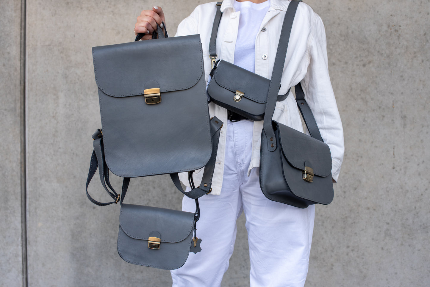 Saddle Backpack Grey