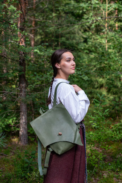 Messenger Backpack Green