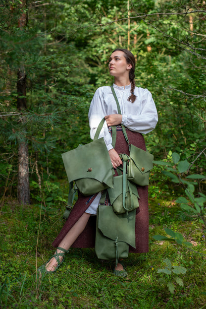 Large Messenger bag Green