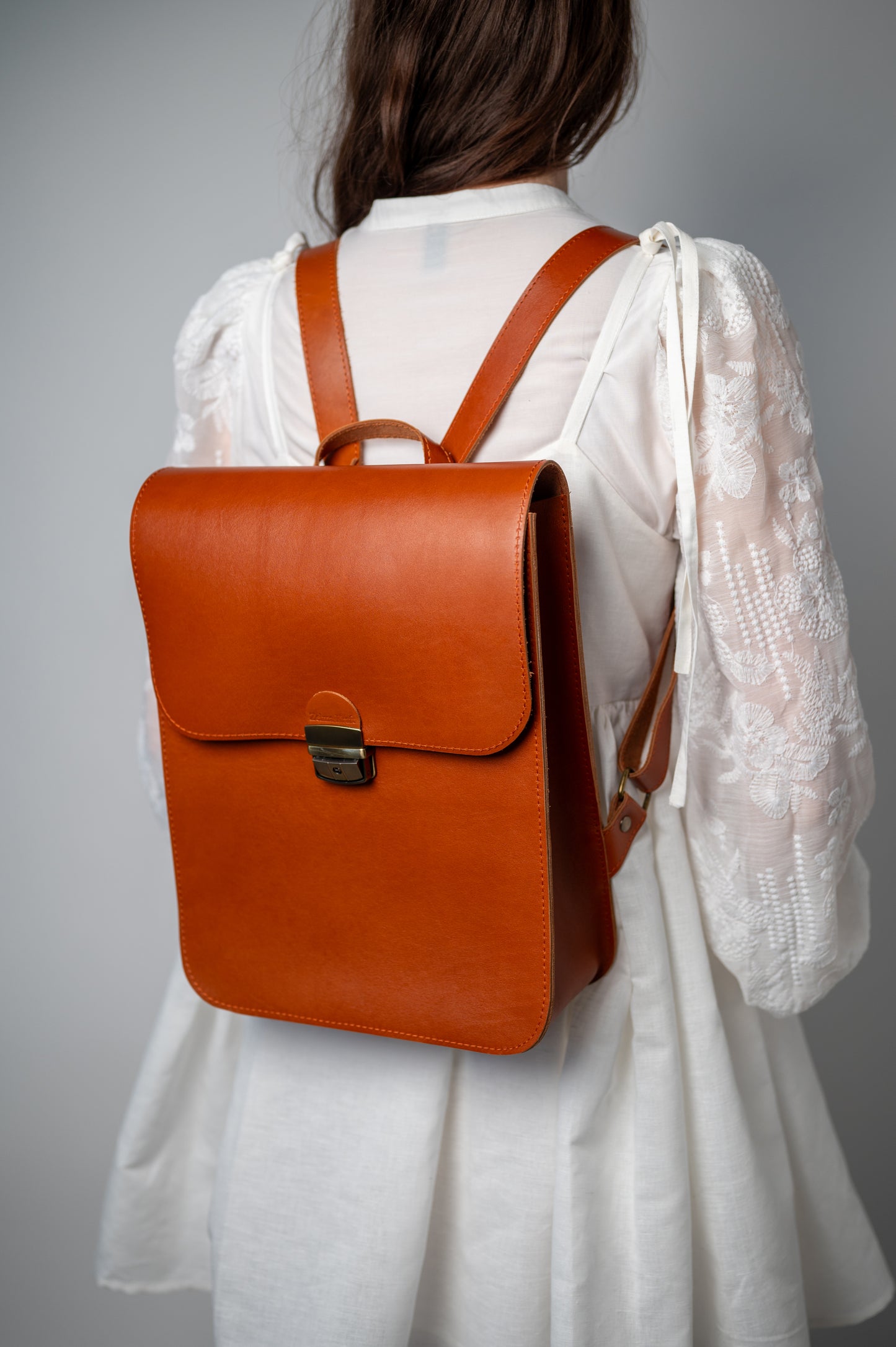 Saddle backpack Light brown