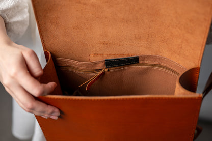 Saddle backpack Light brown
