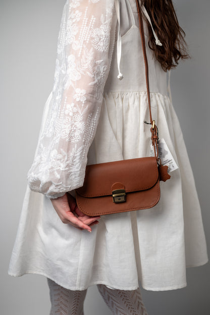 Saddle small bag Natural brown
