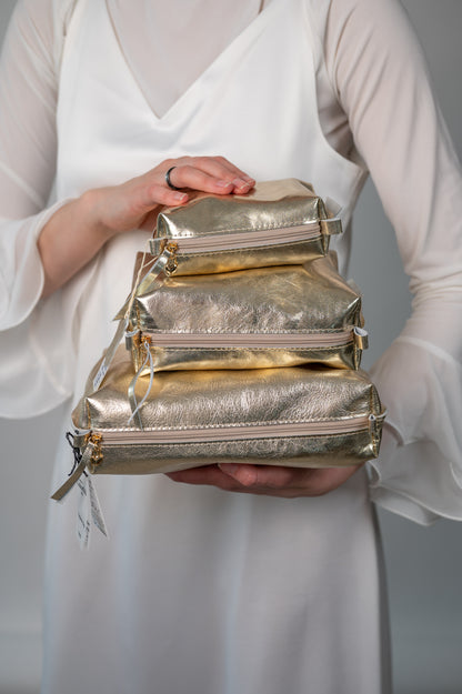 Cosmetic bag Soft gold