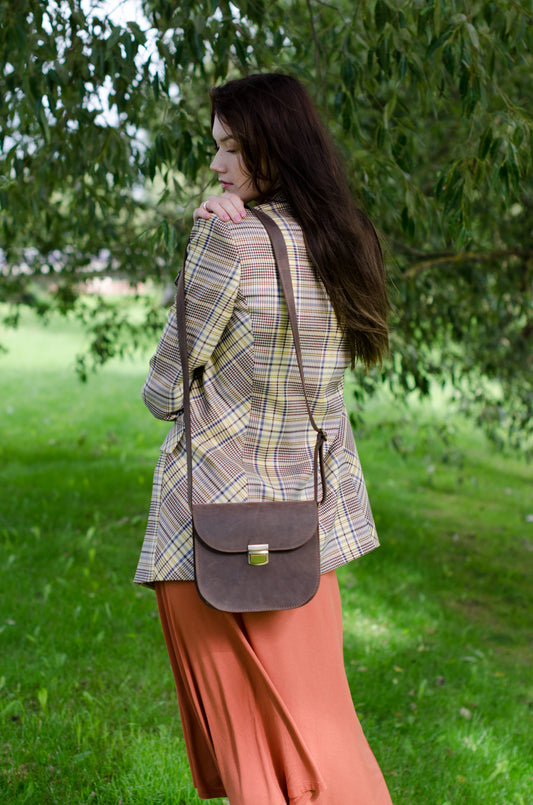 Saddle bag M Dark Brown