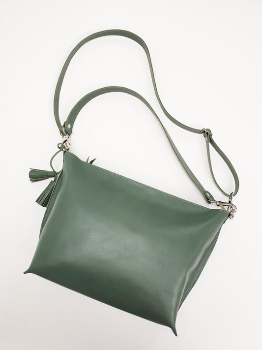 Colorful shoulder bag M Olive green