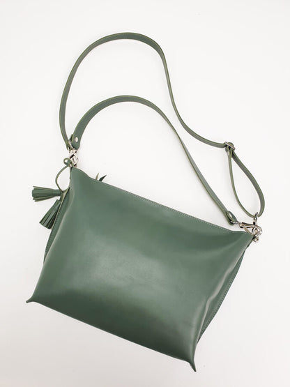 Colorful shoulder bag M Olive green