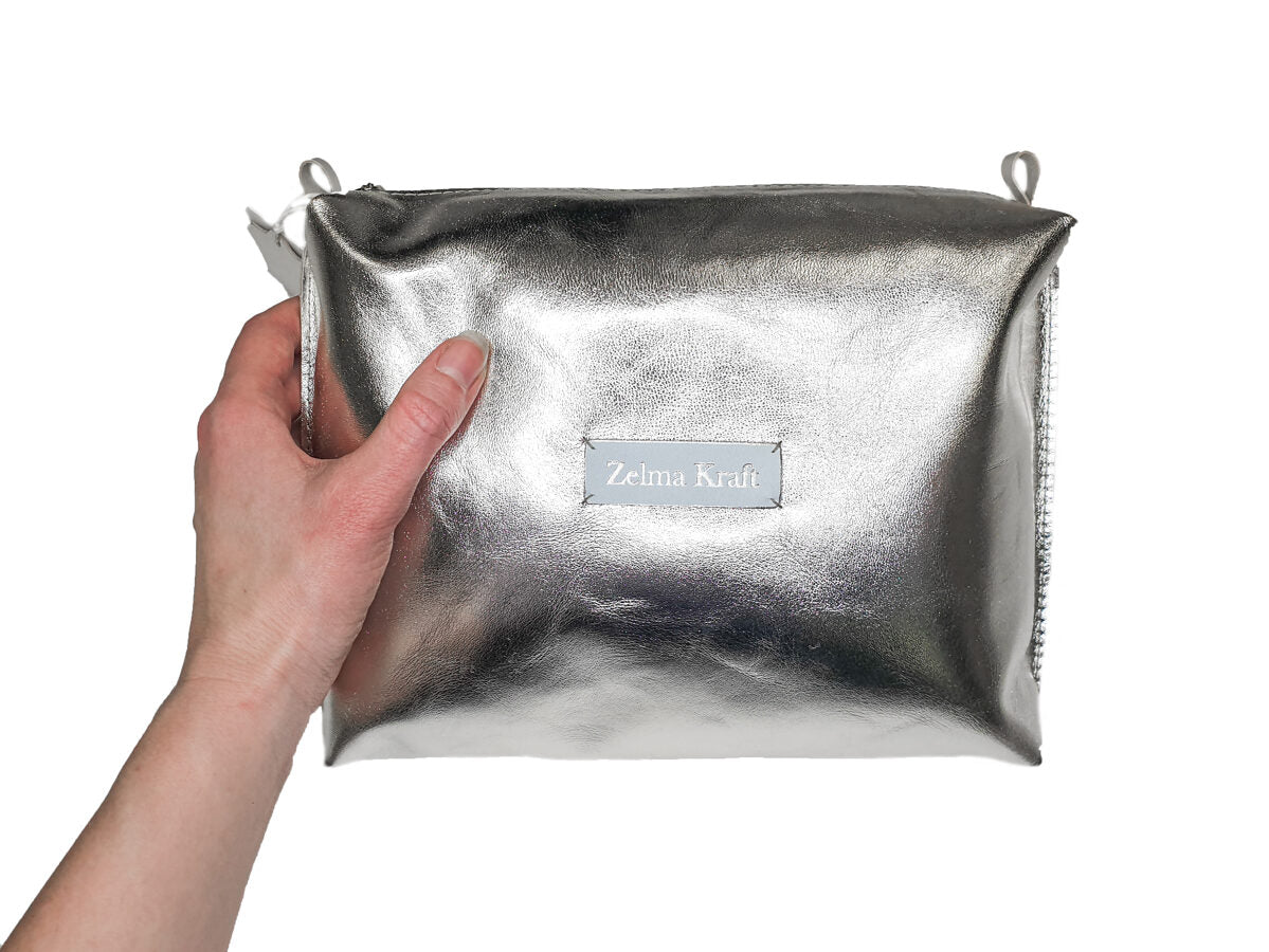 Colorful cosmetic bag S Silver