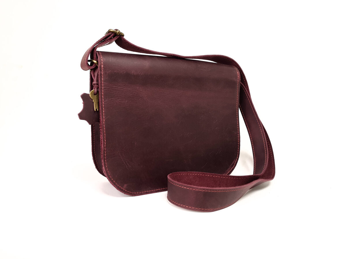 Saddle bag L Burgundy