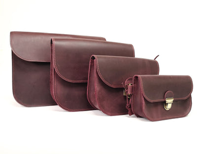 Saddle bag L Burgundy